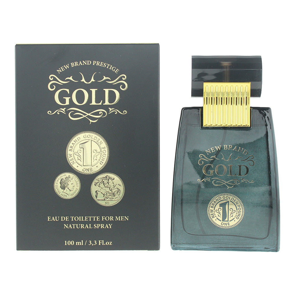 New Brand Gold For Men Eau de Toilette 100ml Spray - Glow Empire