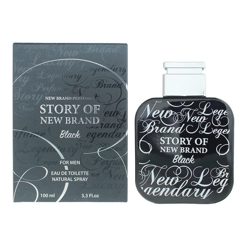 New Brand Story Of Black For Men Eau de Toilette 100ml Spray - Glow Empire