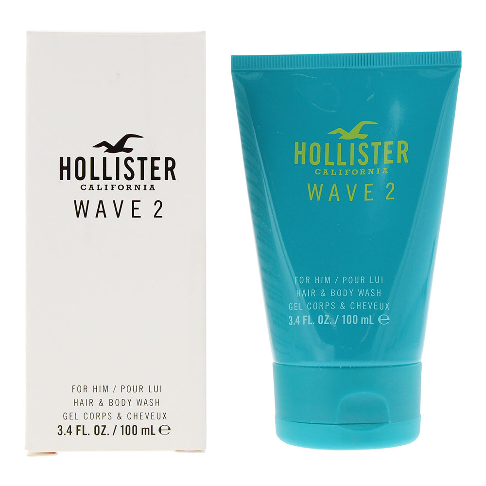Hollister Wave 2 For Him Hair & Body Wash 100ml - Glow Empire