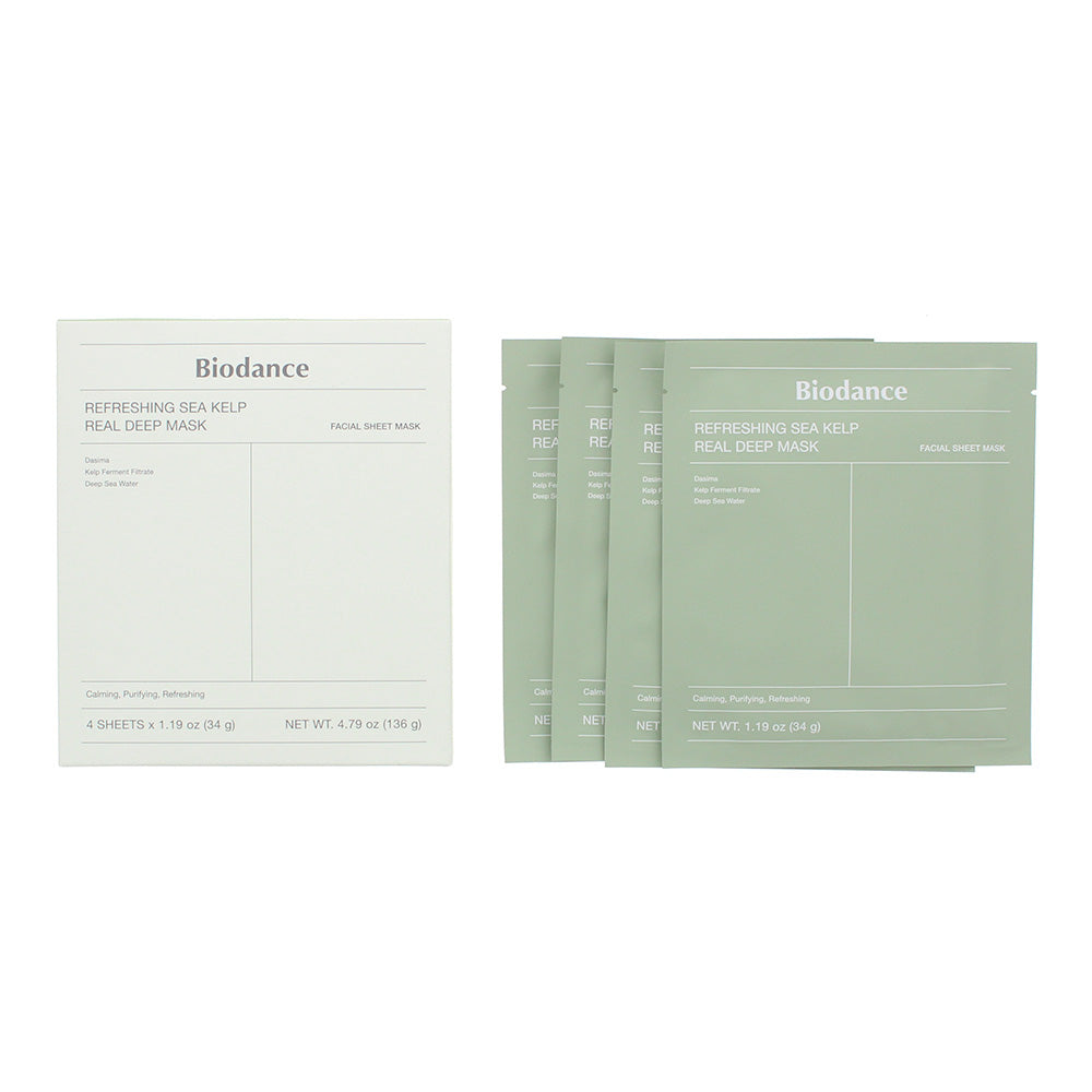 Biodance Refreshing Sea Kelp Real Deep Mask - 4 x 34g - Glow Empire