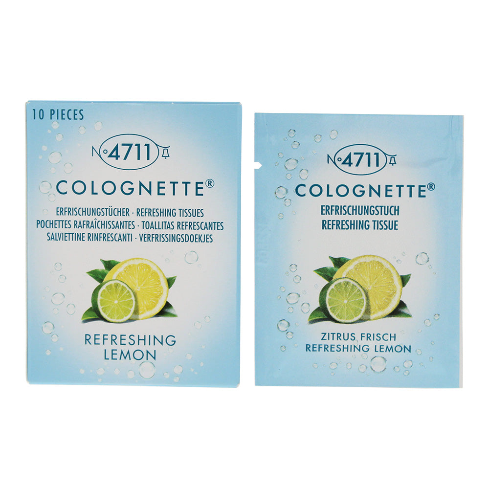 Mäurer & Wirtz 4711 Refreshing Lemon Tissue Pack - 10 Pieces  - Glow Empire