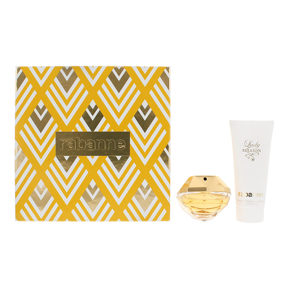 Paco Rabanne Lady Million Gift Set 50ml EDP + 100ml Body Lotion - Glow Empire