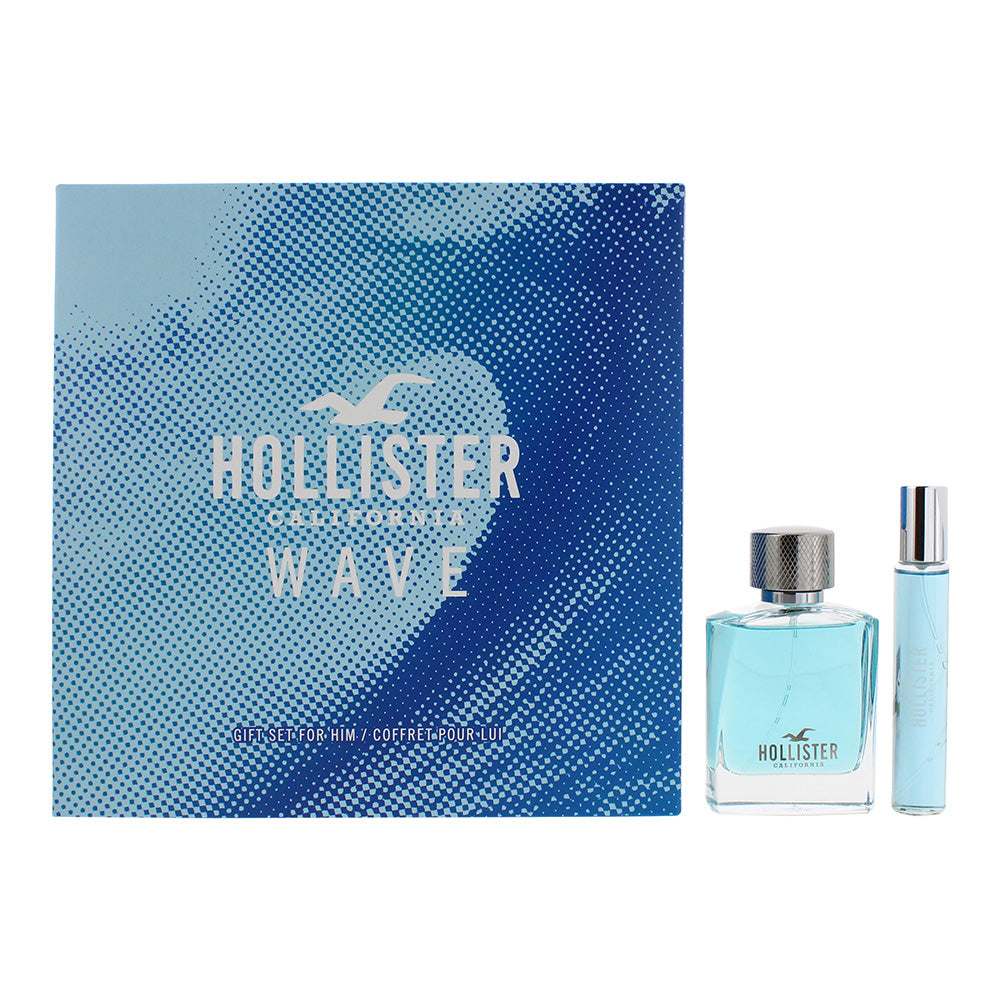 Hollister Wave for Him Gift Set 50ml EDT + 15ml EDT - Glow Empire