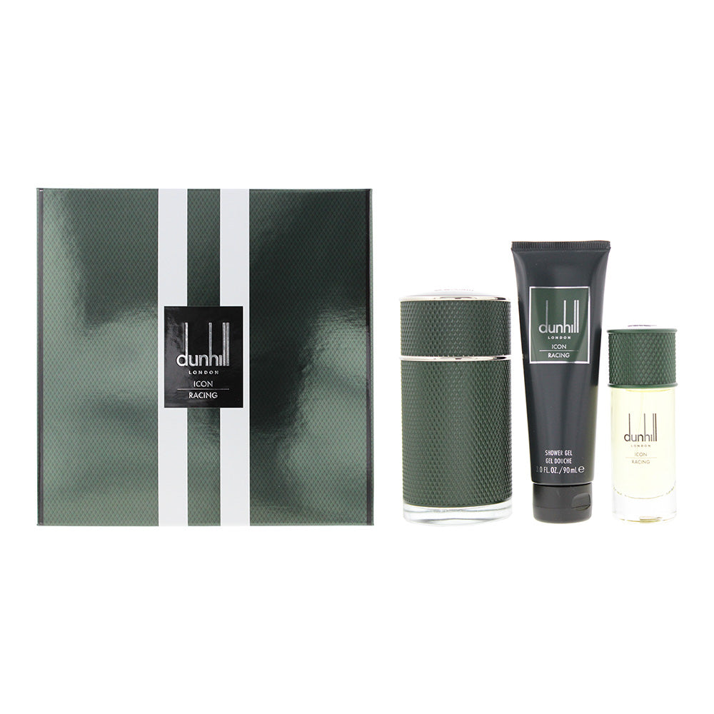 Dunhill Icon Racing Gift Set 100ml EDP + 30ml EDP + 90ml Shower Gel - Glow Empire