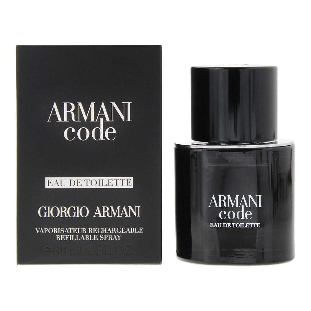 Giorgio Armani Armani Code Eau de Toilette 30ml Refillable Spray - Glow Empire