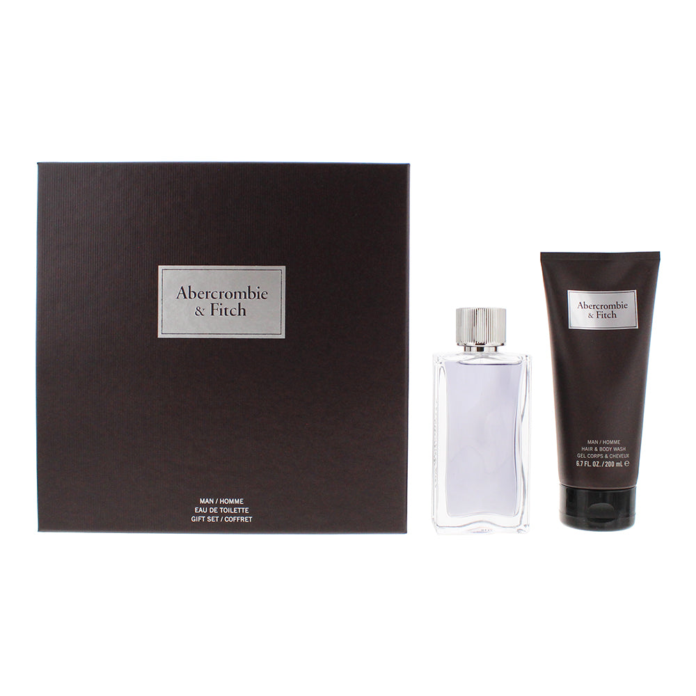 Abercrombie & Fitch First Instinct Gift Set 100ml EDT + 200ml Body Wash - Glow Empire