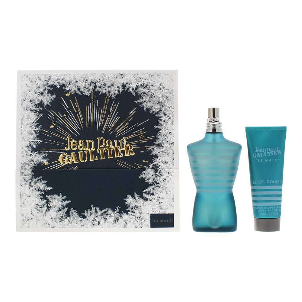 Jean Paul Gaultier Le Male Gift Set 125ml EDT + 75ml Shower Gel  - Glow Empire