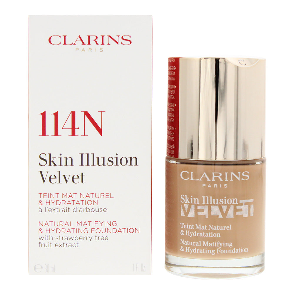 Clarins Skin Illusion Velvet Foundation 30ml - 114N - Glow Empire