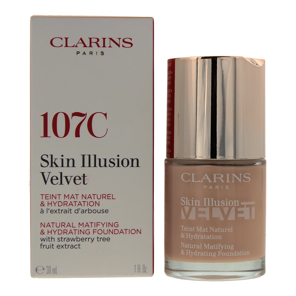 Clarins Skin Illusion Velvet Foundation 30ml - 107C - Glow Empire