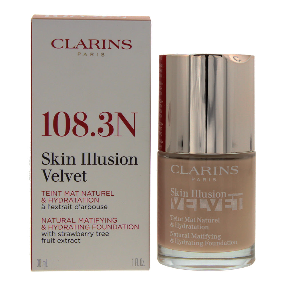 Clarins Skin Illusion Velvet Foundation 30ml - 108.3N - Glow Empire