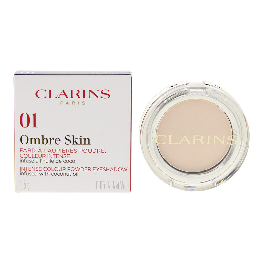 Clarins Ombre Skin Eyeshadow 1.5g - 01 Matte Ivory - Glow Empire