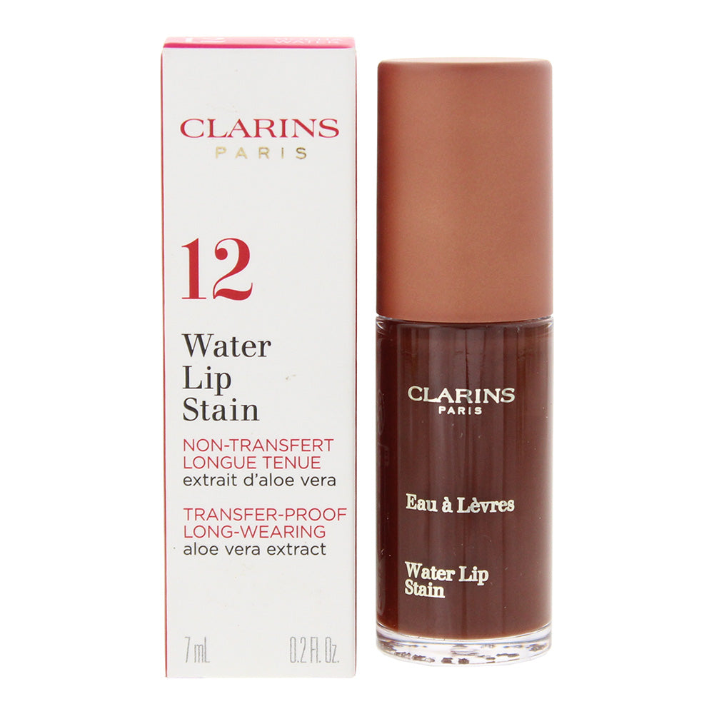 Clarins Water Lip Stain 7ml - 12 Mocha - Glow Empire