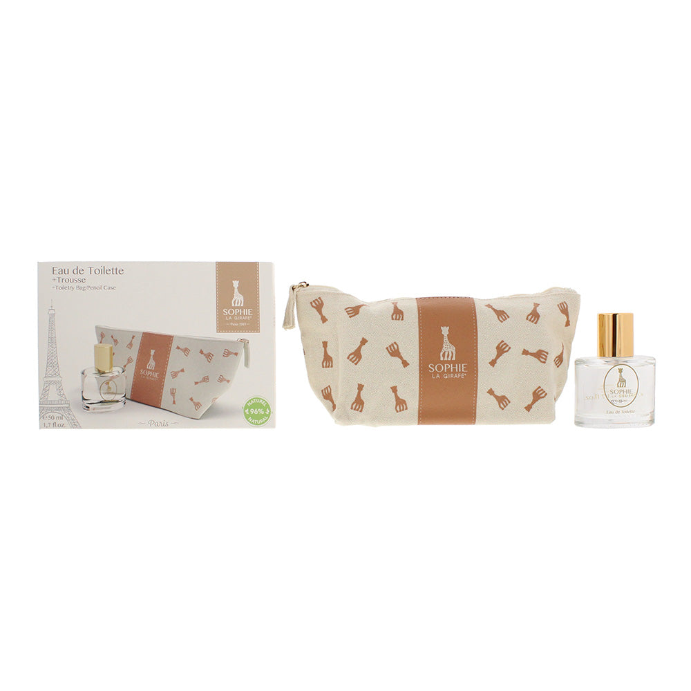 Sophie La Giraffe 2 Piece Gift Set: Eau de Toilette 50ml Spray +Toiletry Bag - Glow Empire