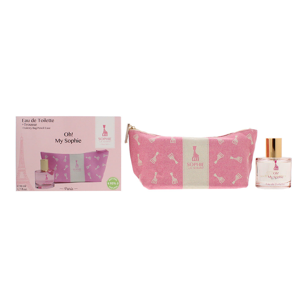 Sophie La Girafe Oh! My Sophie Perfume Gift Set: Eau de Toilette 50ml Spray +Toiletry Bag - Glow Empire
