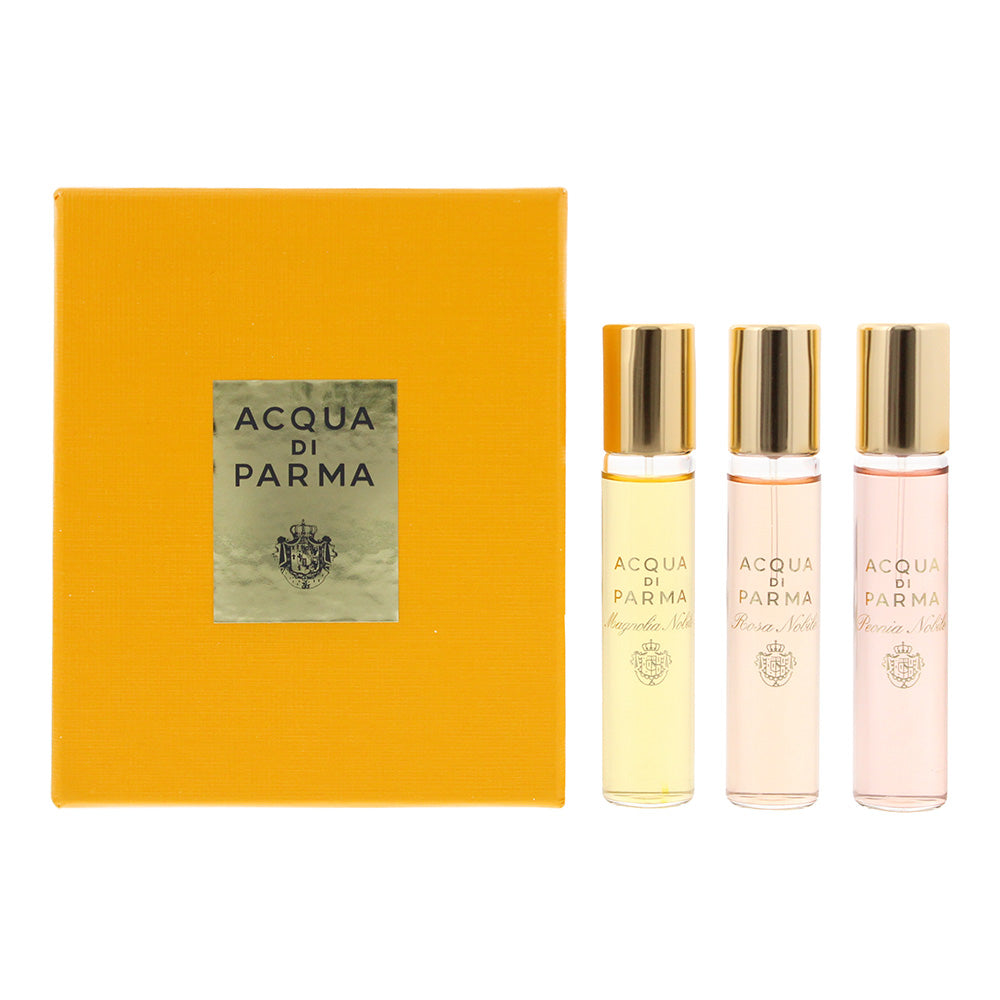 Acqua di Parma Le Nobili Gift Set 12ml Magnolia Nobile EDP + 12ml Rosa Nobile EDP + 12ml Peonia Nobile EDP - Glow Empire