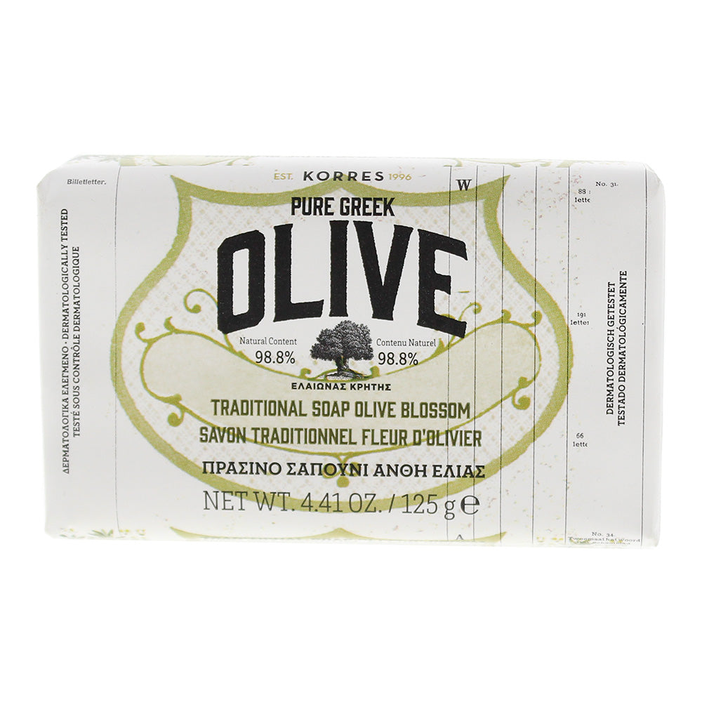 Korres Pure Greek Olive Olive Blossom Soap 125g  - Glow Empire