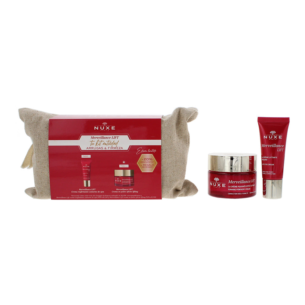 Nuxe Merveillance Lift Anti-Aging Routine Gift Set 50ml Cream Powder + 15ml  Eye Contour Care  - Glow Empire